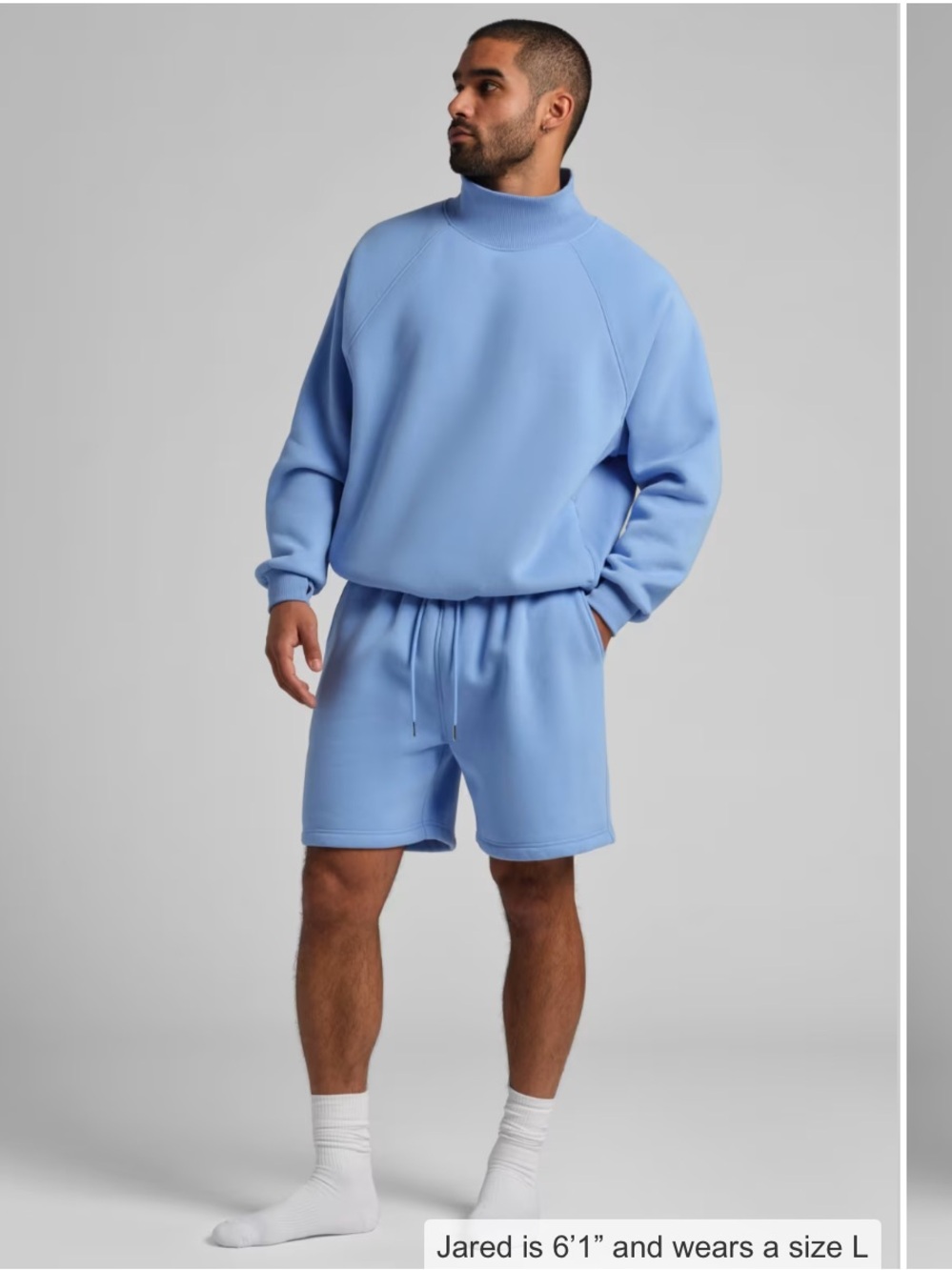 Comfrt Basic Mock Neck Sweatshirt - Picture 5 of 8